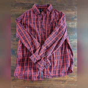 Nike Red & Black Dri-fit Flannel (L)